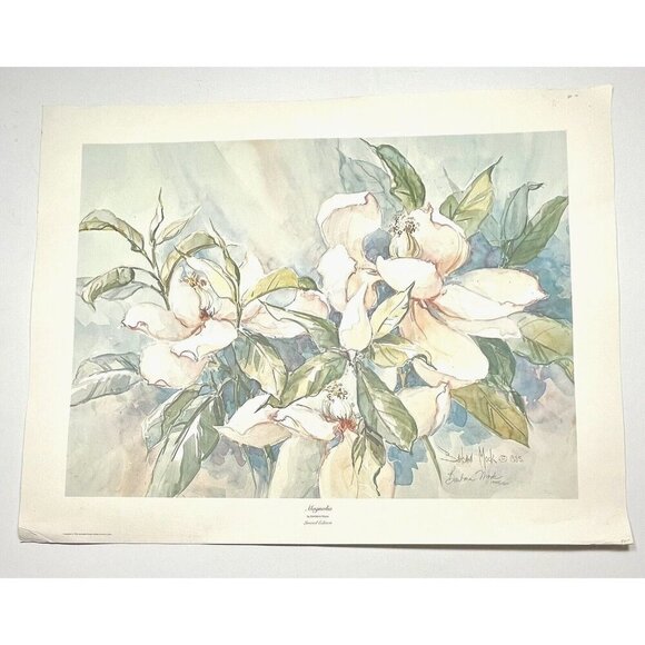 26.5"x21" Ltd Ed Signed Numbered Print MAGNOLIA by BARBARA MOCK 1986 Somerset - Picture 1 of 7